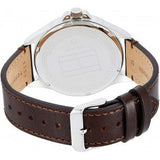 Buy Shop Tommy Hilfiger Jackson Multi-Function Silver Dial Brown Leather Strap Watch for Men - 1791239 USA Online