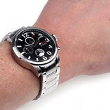 Buy Shop Tommy Hilfiger Jackson Quartz Black Dial Silver Steel Strap Watch for Men - 1791243 USA Online