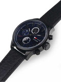 Buy Shop Tommy Hilfiger Jackson Quartz Blue Dial Black Leather Strap Watch for Men - 1791241 USA Online
