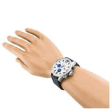 Buy Shop Tommy Hilfiger Jackson Silver Dial Black Leather Strap Watch for Men - 1791240 USA Online
