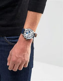 Buy Shop Tommy Hilfiger Jackson Silver Dial Black Leather Strap Watch for Men - 1791240 USA Online
