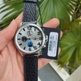 Buy Shop Tommy Hilfiger Jackson Silver Dial Black Leather Strap Watch for Men - 1791240 USA Online
