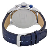 Buy Shop Tommy Hilfiger Jackson Silver Dial Black Leather Strap Watch for Men - 1791240 USA Online
