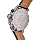Buy Shop Tommy Hilfiger Jackson Silver Dial Black Leather Strap Watch for Men - 1791240 USA Online