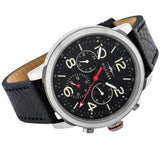 Buy Shop Tommy Hilfiger Jake Chronograph Black Dial Black Leather Strap Watch for Men - 1791232 USA Online