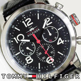 Buy Shop Tommy Hilfiger Jake Chronograph Black Dial Black Leather Strap Watch for Men - 1791232 USA Online