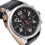 Buy Shop Tommy Hilfiger Jake Chronograph Black Dial Black Leather Strap Watch for Men - 1791232 USA Online