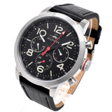 Buy Shop Tommy Hilfiger Jake Chronograph Black Dial Black Leather Strap Watch for Men - 1791232 USA Online