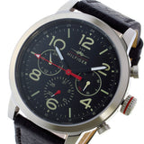 Buy Shop Tommy Hilfiger Jake Chronograph Black Dial Black Leather Strap Watch for Men - 1791232 USA Online