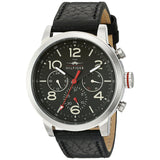 Buy Shop Tommy Hilfiger Jake Chronograph Black Dial Black Leather Strap Watch for Men - 1791232 USA Online