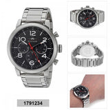 Buy Shop Tommy Hilfiger Jake Chronograph Black Dial Silver Steel Strap Watch for Men - 1791234 USA Online