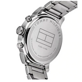 Buy Shop Tommy Hilfiger Jake Chronograph Black Dial Silver Steel Strap Watch for Men - 1791234 USA Online