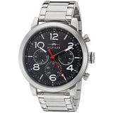 Buy Shop Tommy Hilfiger Jake Chronograph Black Dial Silver Steel Strap Watch for Men - 1791234 USA Online