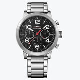Buy Shop Tommy Hilfiger Jake Chronograph Black Dial Silver Steel Strap Watch for Men - 1791234 USA Online