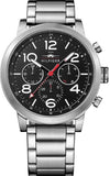 Buy Shop Tommy Hilfiger Jake Chronograph Black Dial Silver Steel Strap Watch for Men - 1791234 USA Online