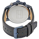 Buy Shop Tommy Hilfiger Jake Multi Function Quartz White Dial Black Leather Strap Watch for Men - 1791235 USA Online