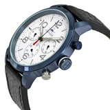 Buy Shop Tommy Hilfiger Jake Multi Function Quartz White Dial Black Leather Strap Watch for Men - 1791235 USA Online