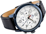 Buy Shop Tommy Hilfiger Jake Multi Function Quartz White Dial Black Leather Strap Watch for Men - 1791235 USA Online