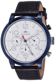 Buy Shop Tommy Hilfiger Jake Multi Function Quartz White Dial Black Leather Strap Watch for Men - 1791235 USA Online