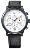 Buy Shop Tommy Hilfiger Jake Multi Function Quartz White Dial Black Leather Strap Watch for Men - 1791235 USA Online