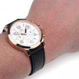 Buy Shop Tommy Hilfiger Jake Multifunction White Dial Black Leather Strap Watch for Men - 1791236 USA Online