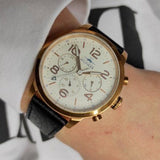 Buy Shop Tommy Hilfiger Jake Multifunction White Dial Black Leather Strap Watch for Men - 1791236 USA Online
