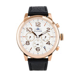 Buy Shop Tommy Hilfiger Jake Multifunction White Dial Black Leather Strap Watch for Men - 1791236 USA Online