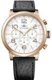 Buy Shop Tommy Hilfiger Jake Multifunction White Dial Black Leather Strap Watch for Men - 1791236 USA Online