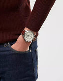Buy Shop Tommy Hilfiger Jake Multifunction White Dial Brown Leather Strap Watch for Men - 1791230 USA Online