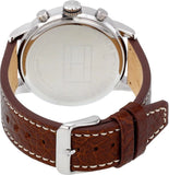 Buy Shop Tommy Hilfiger Jake Multifunction White Dial Brown Leather Strap Watch for Men - 1791230 USA Online
