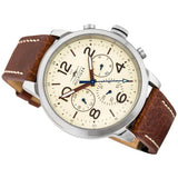 Buy Shop Tommy Hilfiger Jake Multifunction White Dial Brown Leather Strap Watch for Men - 1791230 USA Online