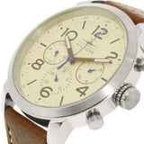Buy Shop Tommy Hilfiger Jake Multifunction White Dial Brown Leather Strap Watch for Men - 1791230 USA Online