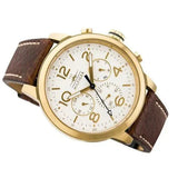 Buy Shop Tommy Hilfiger Jake Quartz White Dial Brown Leather Strap Watch for Men - 1791231 USA Online