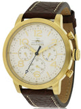 Buy Shop Tommy Hilfiger Jake Quartz White Dial Brown Leather Strap Watch for Men - 1791231 USA Online