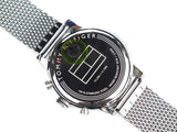Buy Shop Tommy Hilfiger Jake Quartz White Dial Silver Mesh Bracelet Watch for Men - 1791233 USA Online