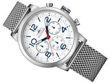 Buy Shop Tommy Hilfiger Jake Quartz White Dial Silver Mesh Bracelet Watch for Men - 1791233 USA Online