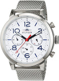 Buy Shop Tommy Hilfiger Jake Quartz White Dial Silver Mesh Bracelet Watch for Men - 1791233 USA Online