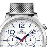 Buy Shop Tommy Hilfiger Jake Quartz White Dial Silver Mesh Bracelet Watch for Men - 1791233 USA Online