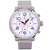 Buy Shop Tommy Hilfiger Jake Quartz White Dial Silver Mesh Bracelet Watch for Men - 1791233 USA Online