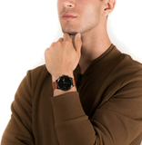 Buy Shop Tommy Hilfiger James Quartz Black Dial Brown Leather Strap Watch For Men - 1791486 USA Online