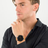 Buy Shop Tommy Hilfiger James Quartz Black Dial Brown Leather Strap Watch For Men - 1791486 USA Online