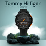 Buy Shop Tommy Hilfiger Jeans Analog Black Dial Black Silicone Strap Watch For Men - 1791763 USA Online