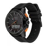 Buy Shop Tommy Hilfiger Jeans Analog Black Dial Black Silicone Strap Watch For Men - 1791763 USA Online