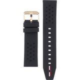 Buy Shop Tommy Hilfiger Jeans Digital Analog Gold Dial Black Rubber Strap Watch For Women - 1791762 USA Online