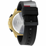 Buy Shop Tommy Hilfiger Jeans Digital Analog Gold Dial Black Rubber Strap Watch For Women - 1791762 USA Online