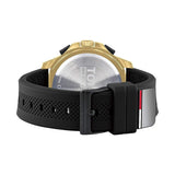 Buy Shop Tommy Hilfiger Jeans Digital Analog Gold Dial Black Rubber Strap Watch For Women - 1791762 USA Online