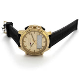 Buy Shop Tommy Hilfiger Jeans Digital Analog Gold Dial Black Rubber Strap Watch For Women - 1791762 USA Online