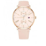 Buy Shop Tommy Hilfiger Jenna Analog Pink Dial Pink Leather Strap Watch for Women - 1782071 USA Online
