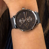 Buy Shop Tommy Hilfiger Jenna Multifunction Grey Dial Grey Mesh Bracelet Watch For Women - 1781945 USA Online