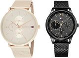 Buy Shop Tommy Hilfiger Jenna Quartz Rose Gold Dial Rose Gold Mesh Bracelet Watch For Women - 1781944 USA Online